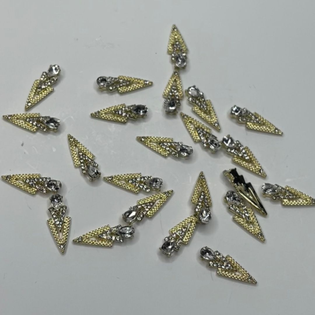 10 Pcs Rhinestone Waterdrop Charms