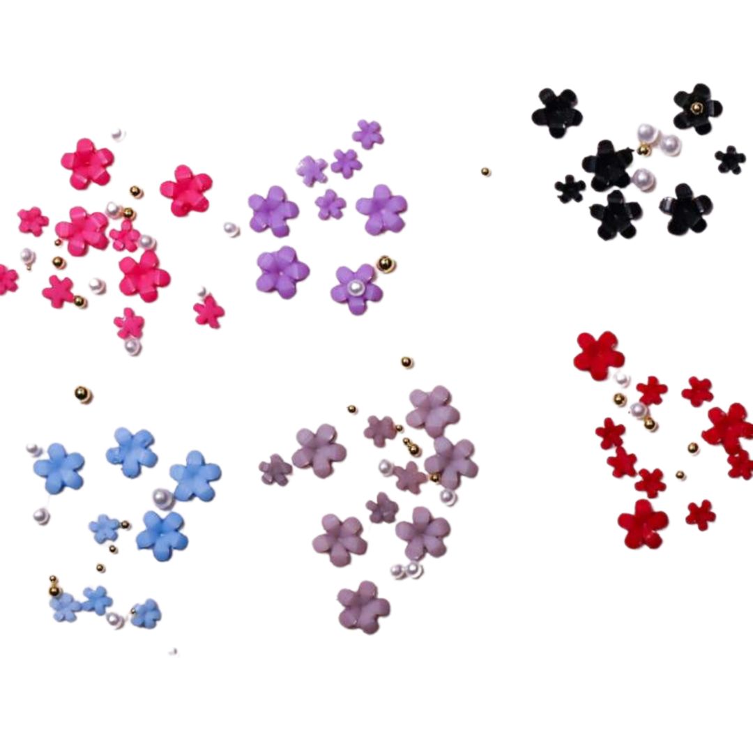 6PCS 3D Flower Nail Art
