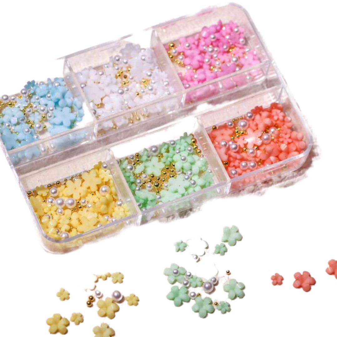 6PCS 3D Flower Nail Art