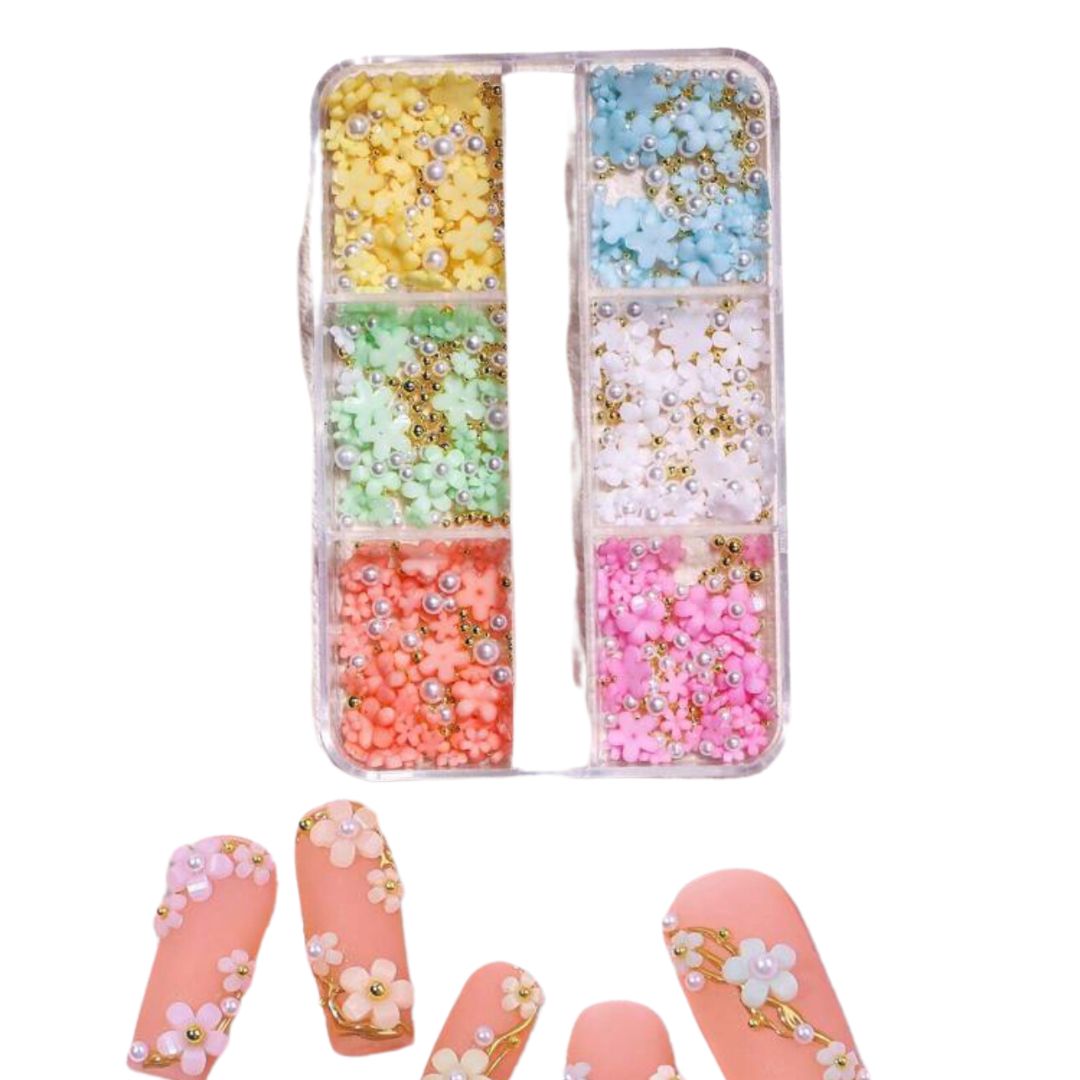 6PCS 3D Flower Nail Art