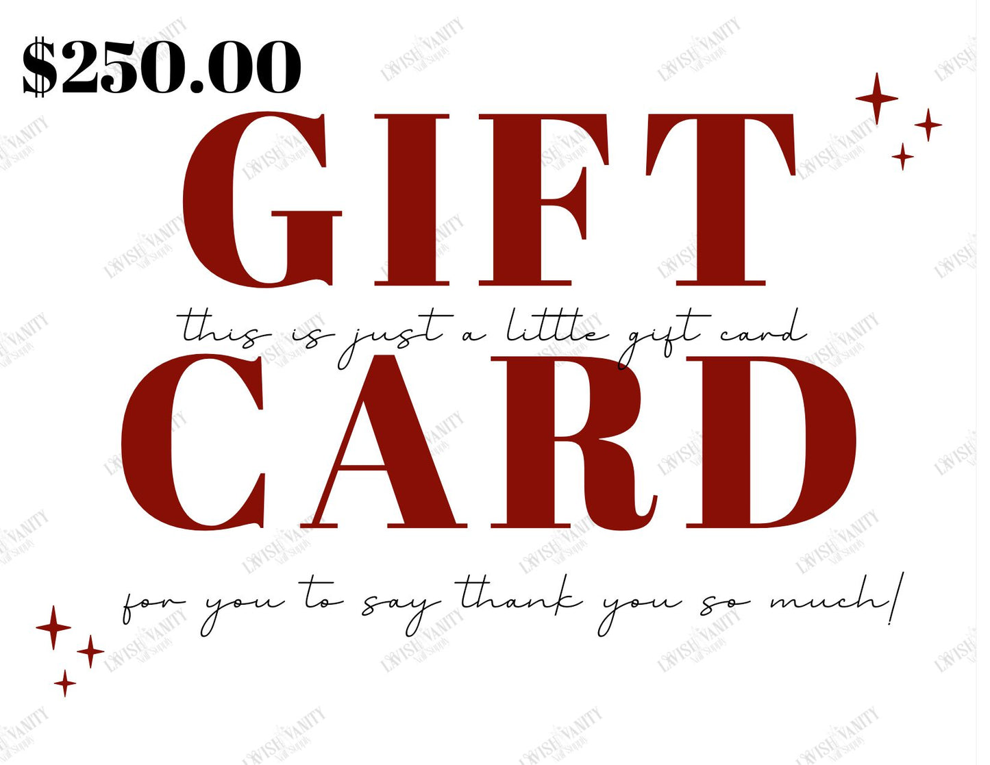 Lavish Vanity Shop - GIFT CARD