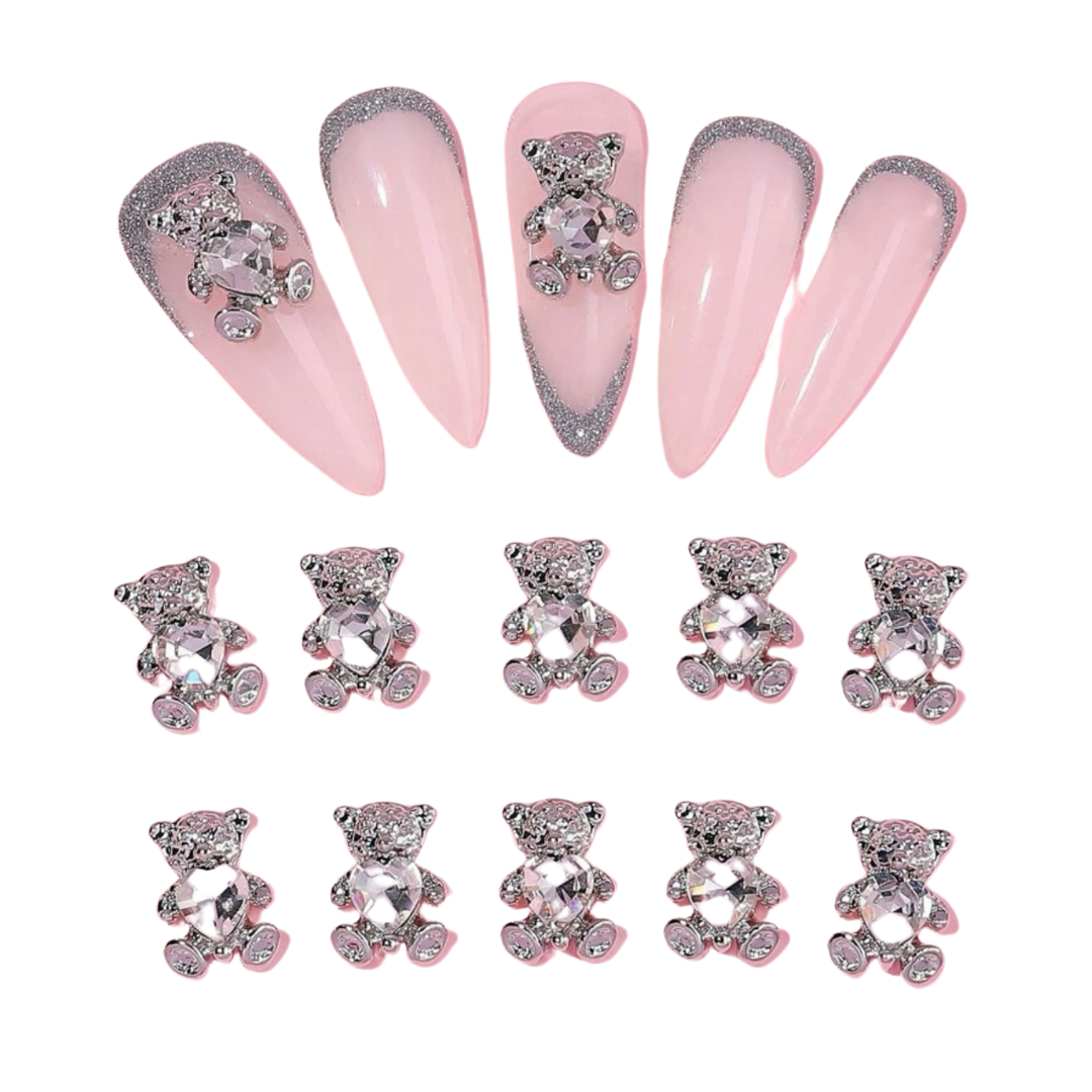 10 Pcs Mini Teddy Bear Charms