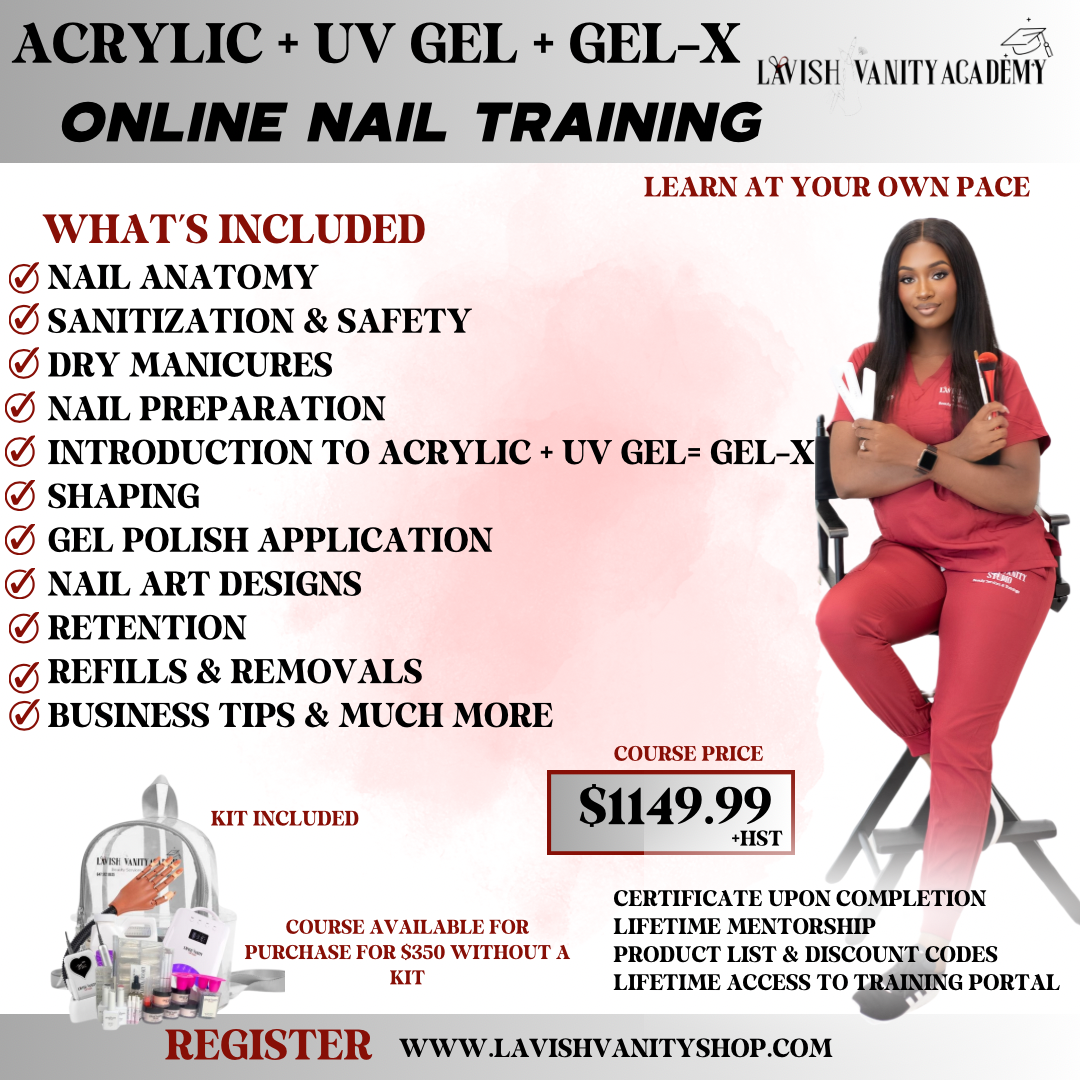 Online Training - Full Acrylic + UV Gel + Gel-x Course