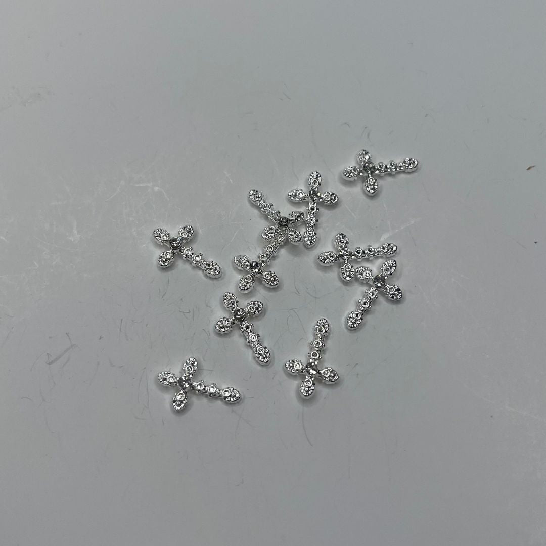 10 Pcs Pointed Cross Charms