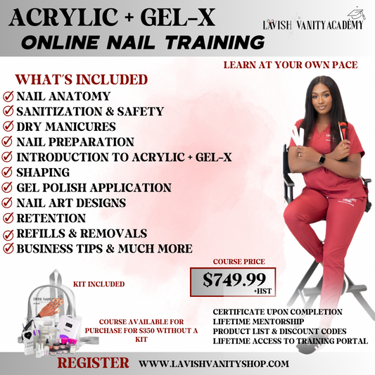 Online Training - Full Acrylic + Gel-x Course