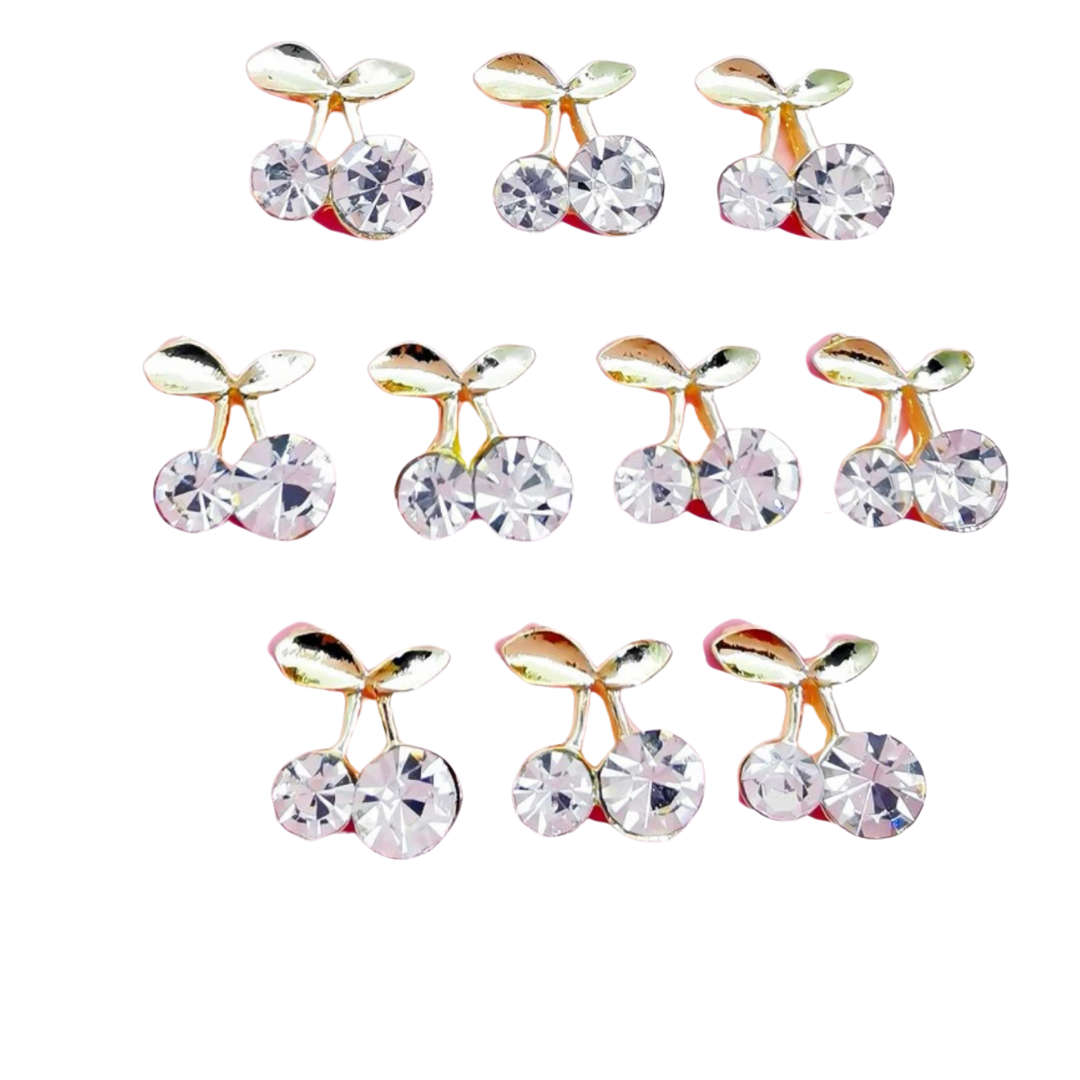 10 Pcs Cherry Charms